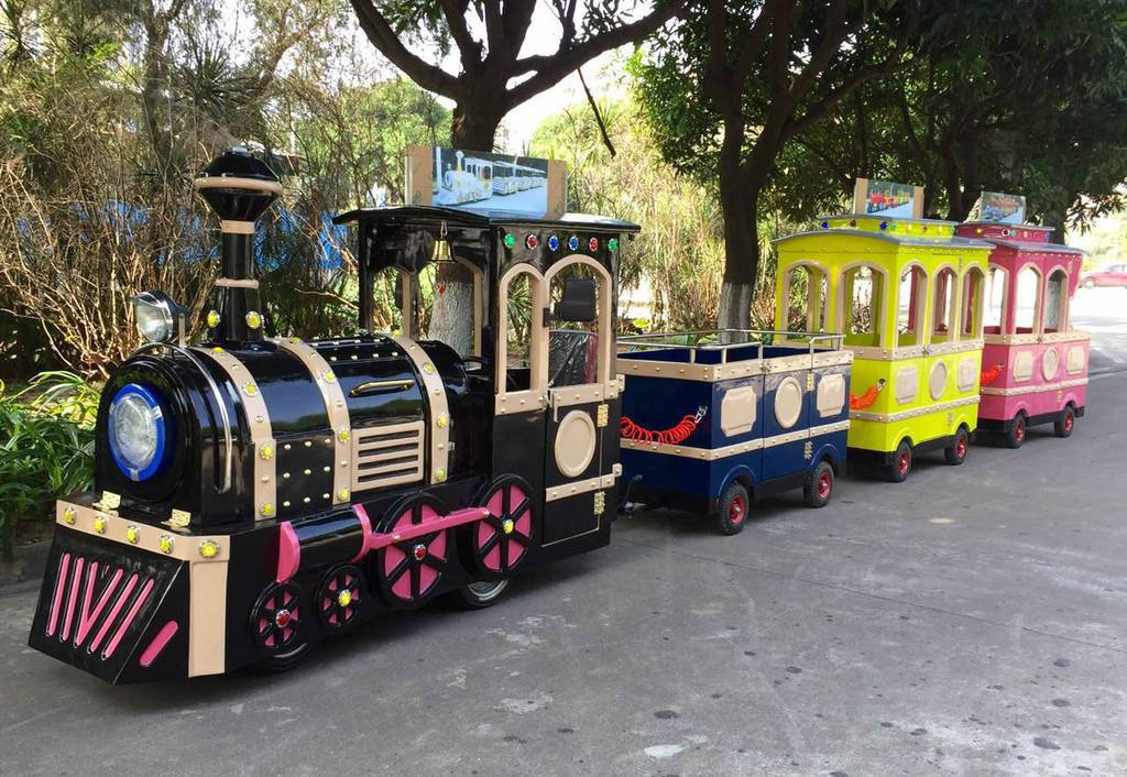 海南景区广商场无轨观光小火车电动儿童游乐设备小火车可坐人户外玩具